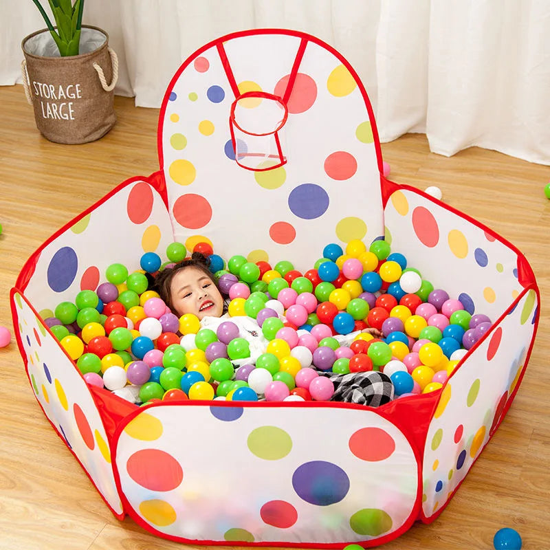 Ballbecken mit Korb ( 1,2 Meter ) – Das coole Indoor- und Outdoor-Spielzeug für Kinder.
