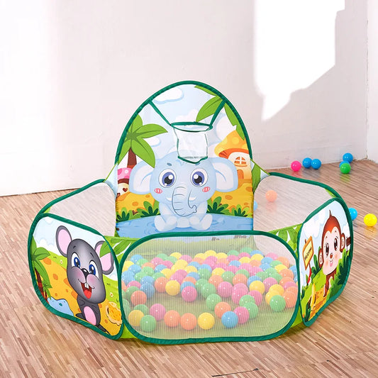 Ballbecken mit Korb ( 1,2 Meter ) – Das coole Indoor- und Outdoor-Spielzeug für Kinder.