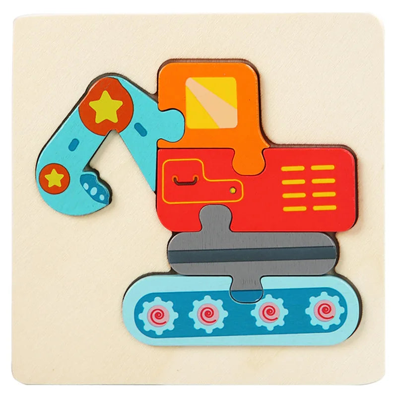 Buntes 3D-Holzpuzzle – Das coole Lern- & Knobelspiel für kleine Entdecker!