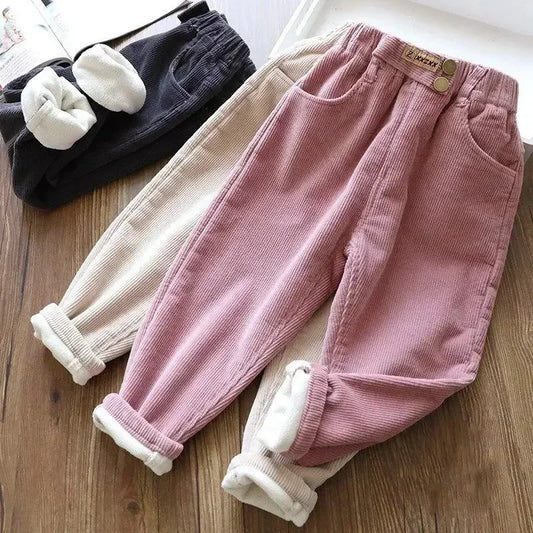 Warme Cord-Hose – Lässige Freizeithose für Kinder mit hohem Bund