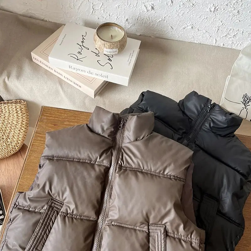 Unisex Kinder-Daunenweste – Warme Steppweste für Herbst und Winter