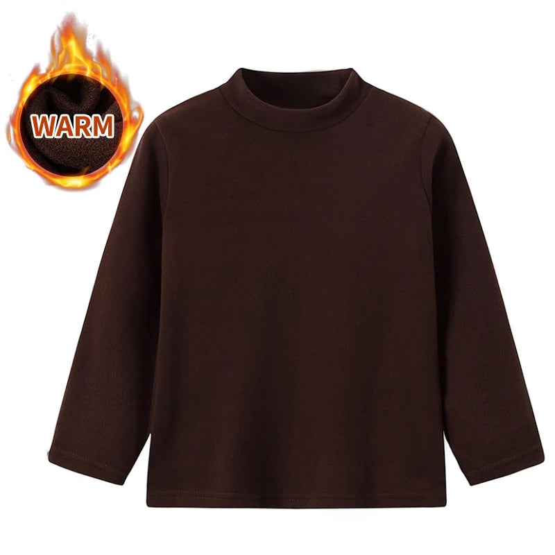 Unisex Langarm-T-Shirt mit mittelhohem Kragen  – Schlichtes Basic für Herbst und Winter auch im 3er Pack