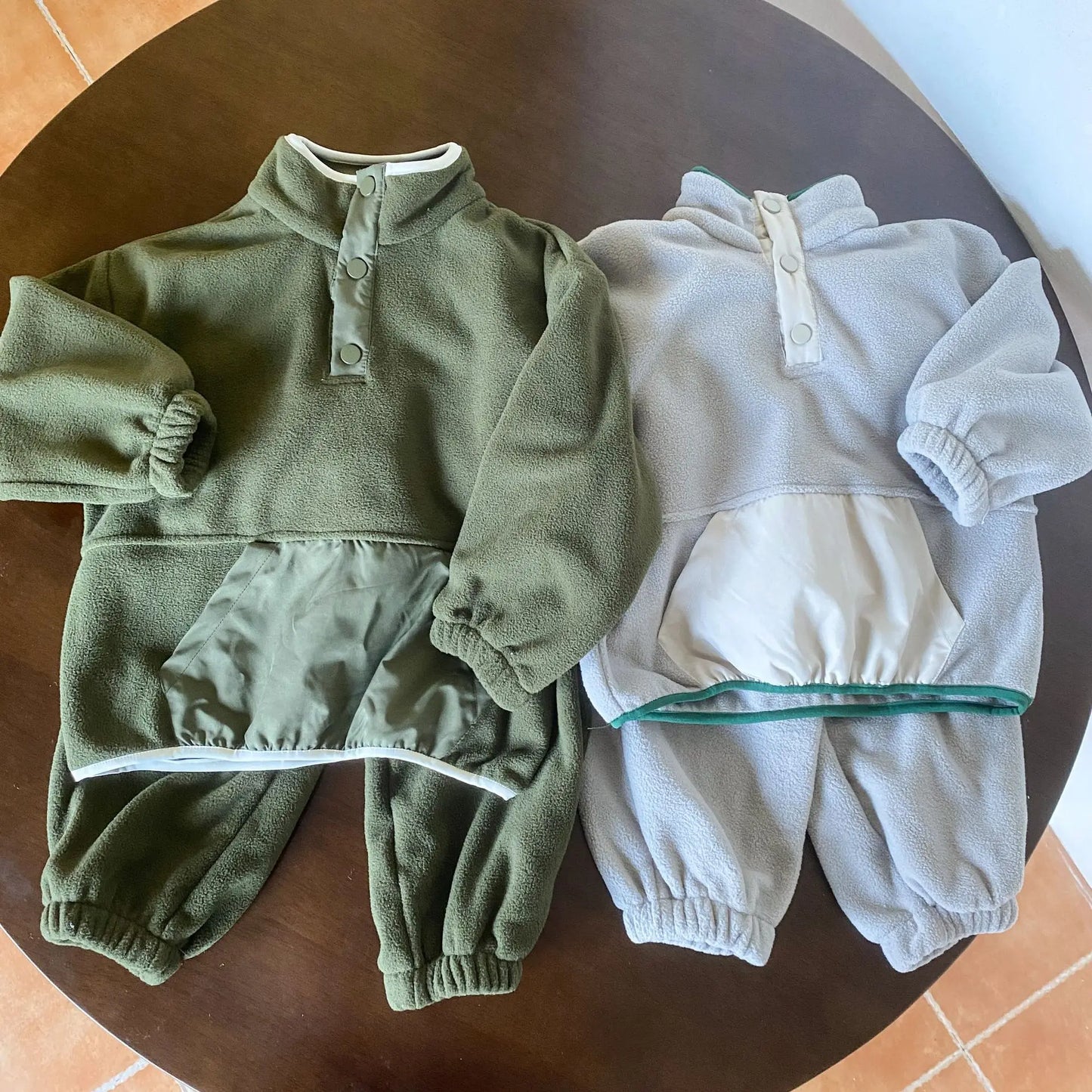 Kinder Anzug Polar-Fleece-Sweatshirt-Set – Extra warmer Winteranzug für Kinder