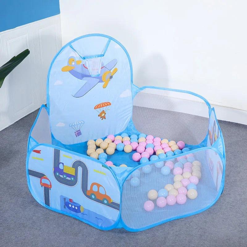 Ballbecken mit Korb ( 1,2 Meter ) – Das coole Indoor- und Outdoor-Spielzeug für Kinder.