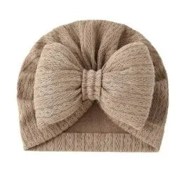 Weicher Baby-Turban mit Schleife – Süße Mütze für Neugeborene & Kleinkinder