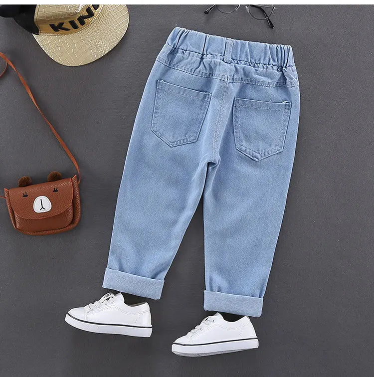 Lässige Jeans für Jungen – Stretch-Denim mit elastischem Bund