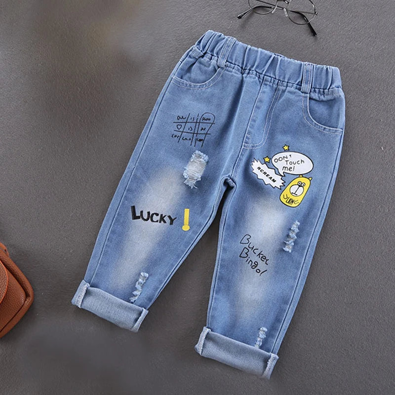 Lässige Jeans für Jungen – Stretch-Denim mit elastischem Bund