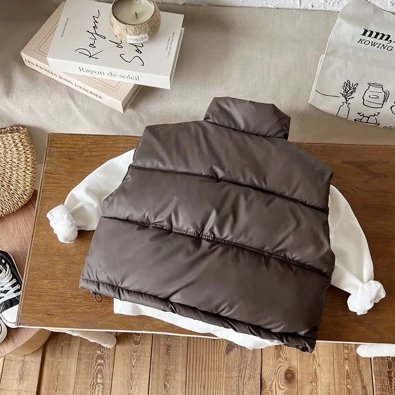 Unisex Kinder-Daunenweste – Warme Steppweste für Herbst und Winter