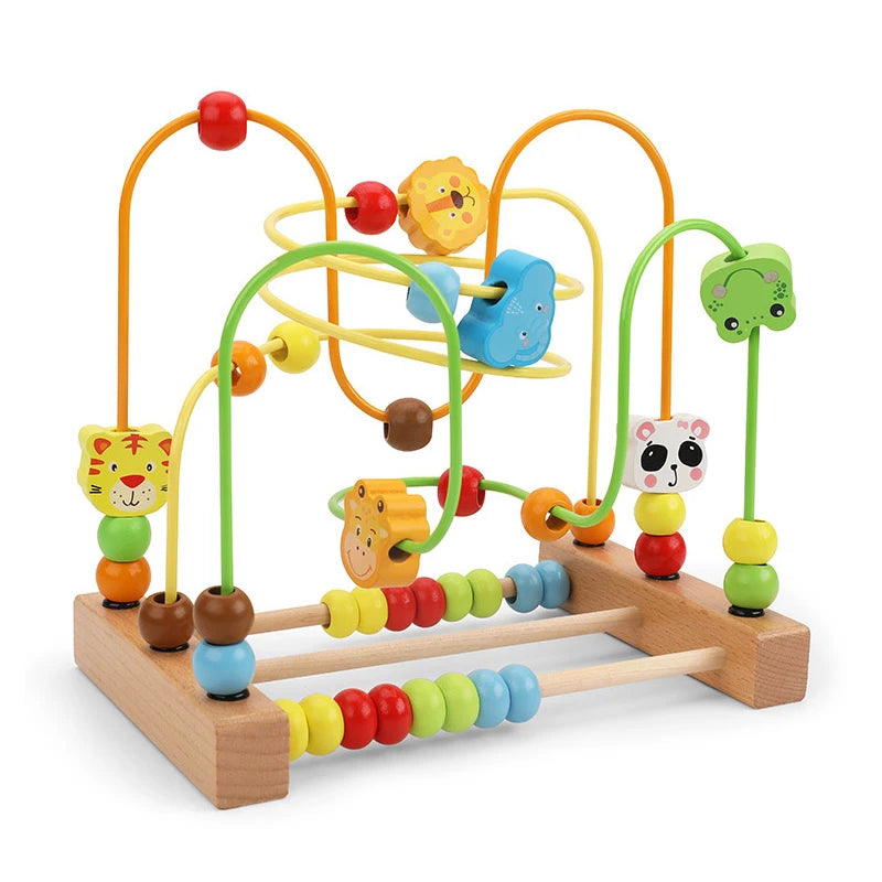 Montessori Holz Achterbahn & Perlenlabyrinth – Das clevere Lernspielzeug für kleine Mathe-Entdecker!