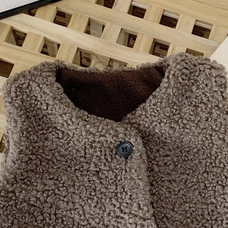 Warme Lammwollweste – Dicke, gefütterte Weste für Jungen und Mädchen