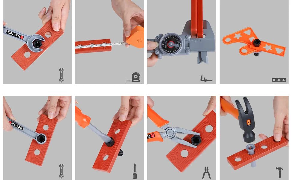 Elektrisches Kinder-Werkzeugset – Rollenspiel-Konstruktionsspielzeug mit Bohrer, Kinder-Power-Werkzeugset für Jungen und Mädchen, ideal für kreative Bau- und Spielstunden