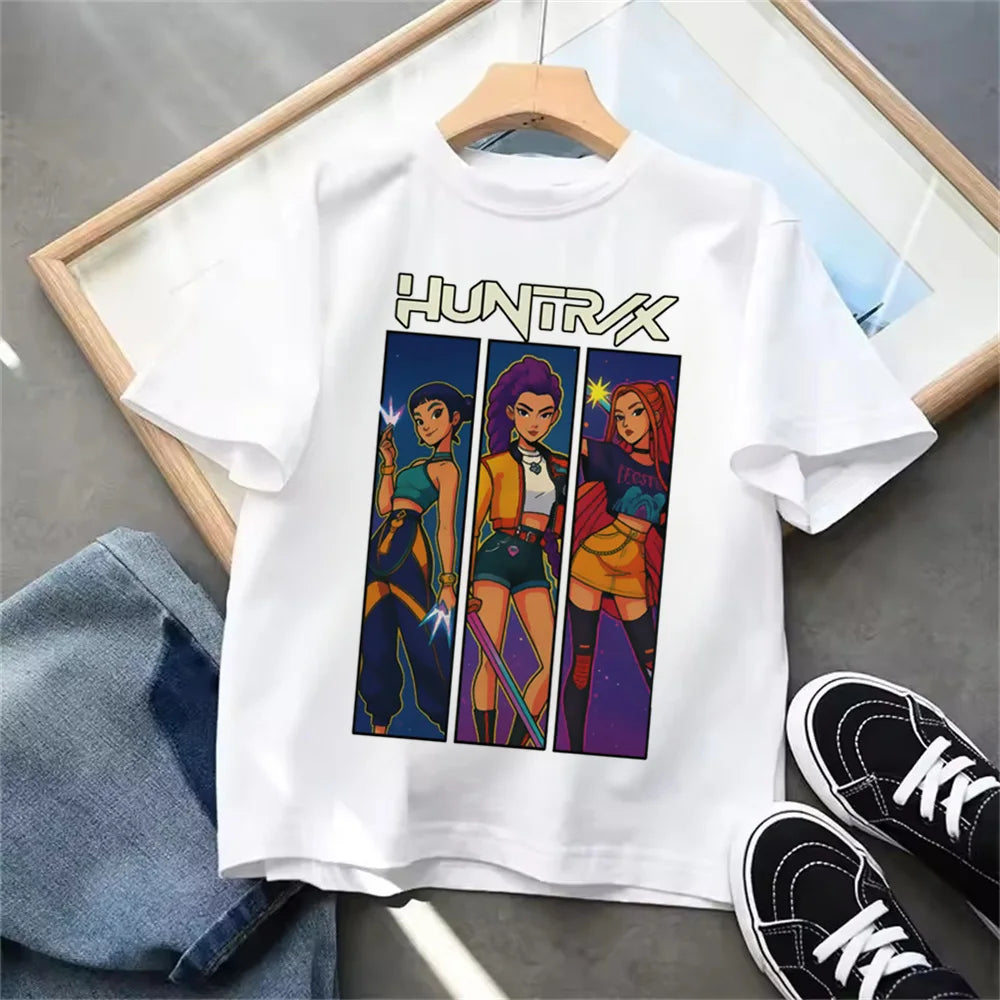 "Kpop Demon Hunters" T-Shirt – Lässiges Sommer-T-Shirt für Kinder