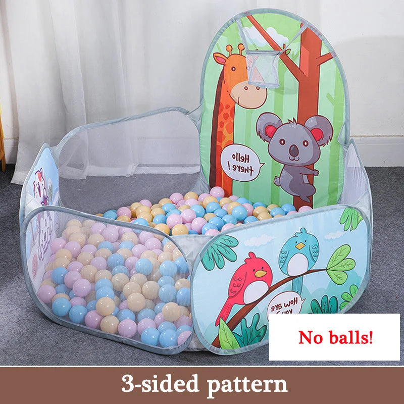 Ballbecken mit Korb ( 1,2 Meter ) – Das coole Indoor- und Outdoor-Spielzeug für Kinder.