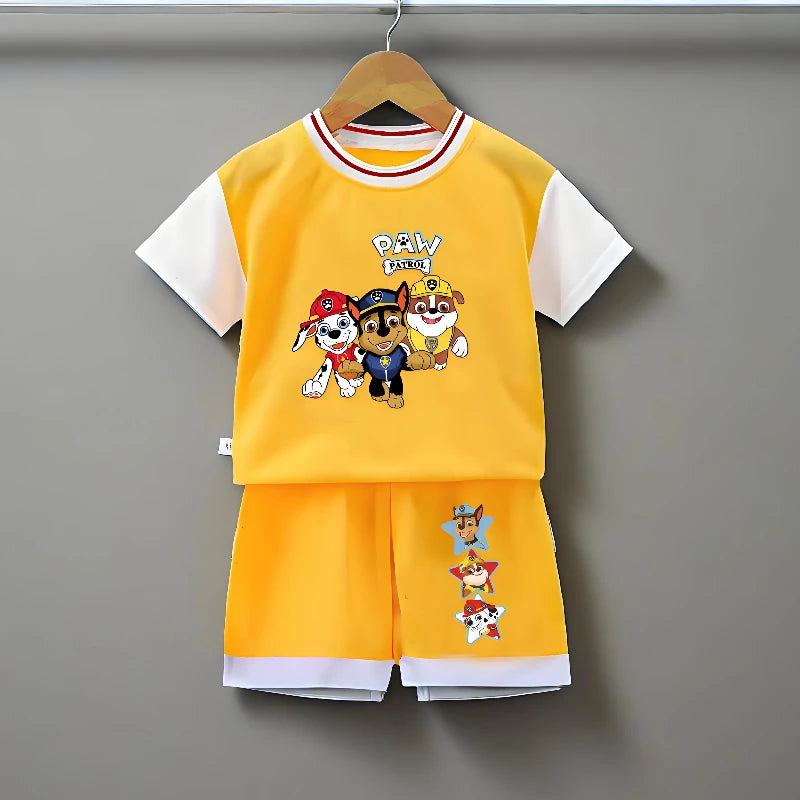 PAW PATROL Sport-Set für Jungen – Atmungsaktives T-Shirt & Shorts für den Sommer