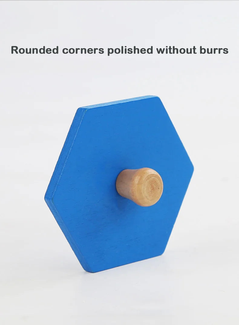 Montessori Holz-Puzzle – Geometrisches Formen- und Farbabstimmungsspiel für Kleinkinder