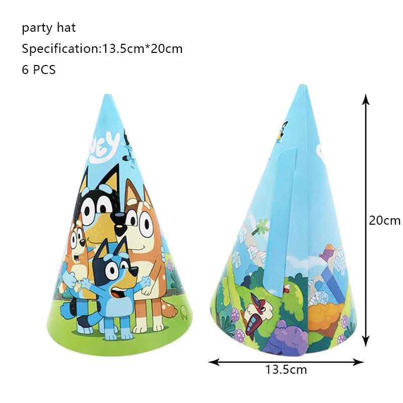 Bluey Geburtstag Deko-Set – Ballons & Partyzubehör für Kinder