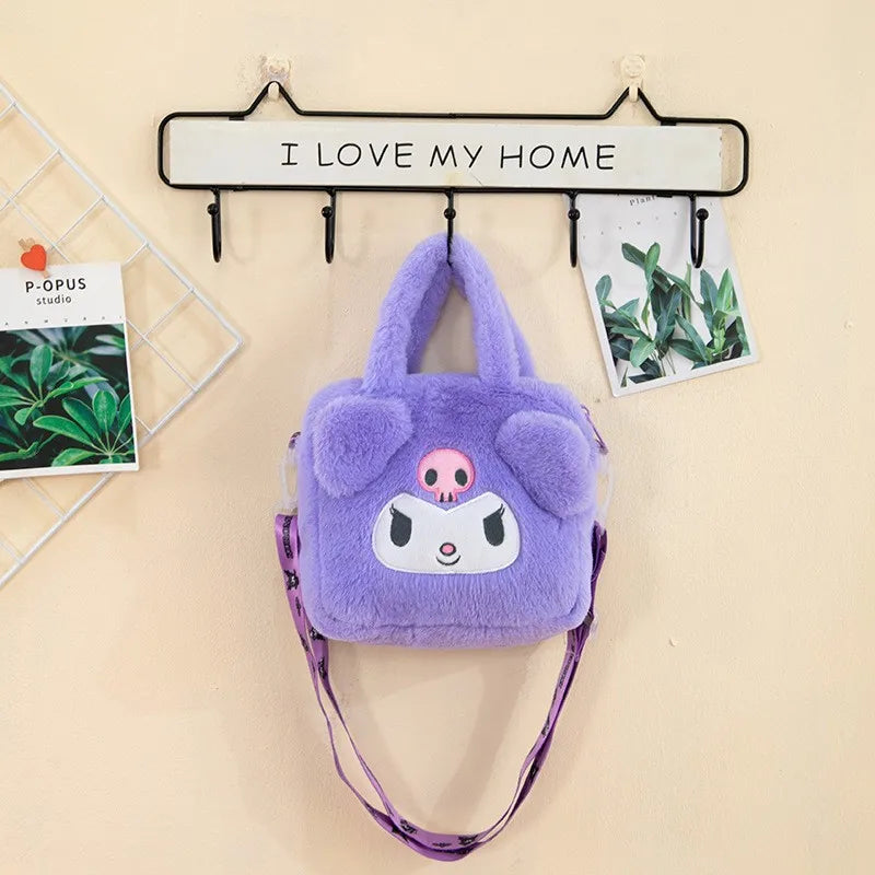 Hello Kitty Sanrio Kawaii Plüsch-Tasche – Tragbare Umhängetasche, Kosmetiktasche & Geschenk für Mädchen & Damen