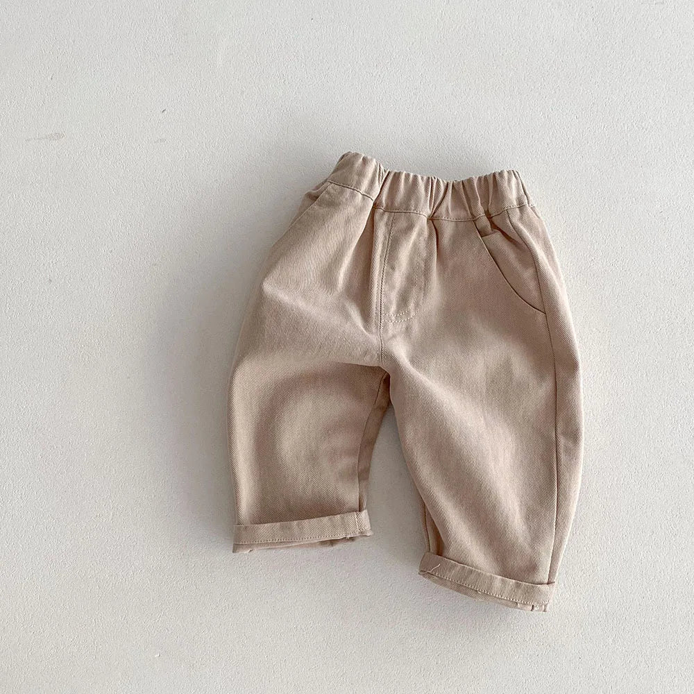 Unifarbene Hose – Bequeme Freizeithose für Kinder mit elastischem Bund