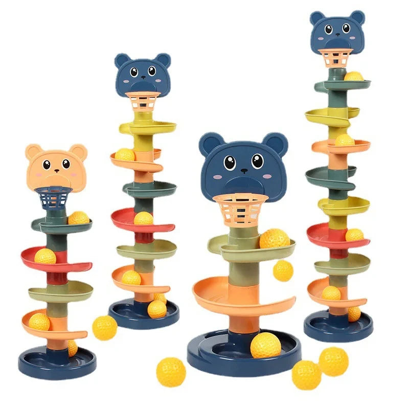 Montessori Regenbogen-Spinturm – Pädagogisches Steck- und Drehspiel für Kinder