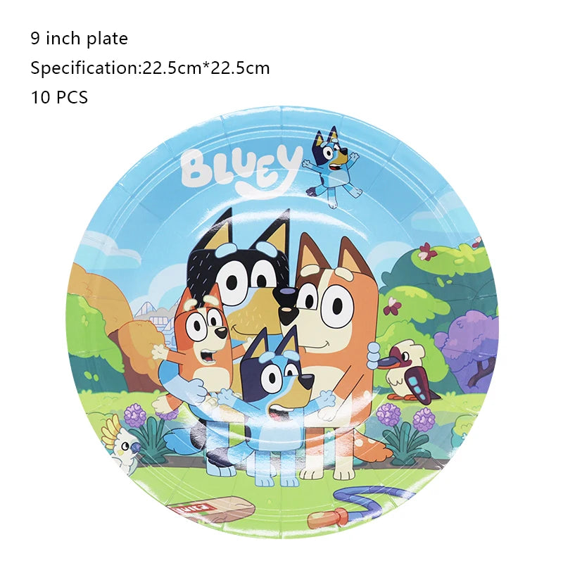 Bluey Geburtstag Deko-Set – Ballons & Partyzubehör für Kinder
