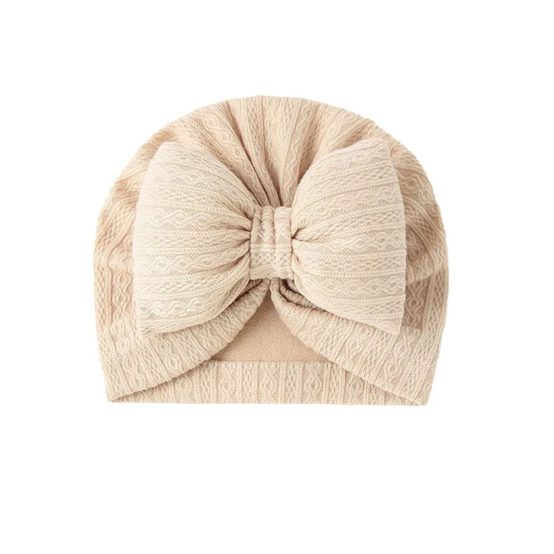 Weicher Baby-Turban mit Schleife – Süße Mütze für Neugeborene & Kleinkinder