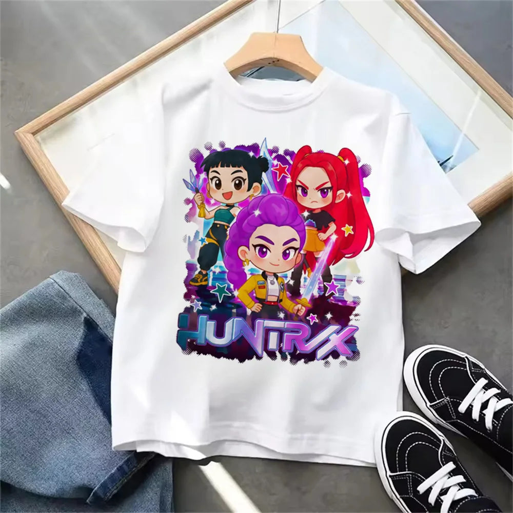 "Kpop Demon Hunters" T-Shirt – Lässiges Sommer-T-Shirt für Kinder