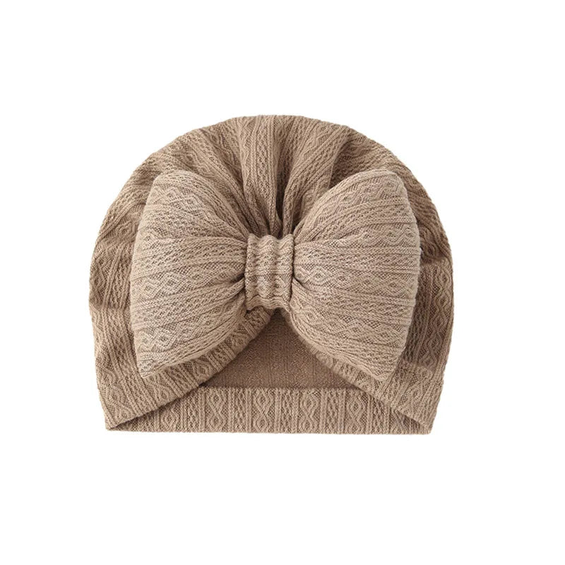 Weicher Baby-Turban mit Schleife – Süße Mütze für Neugeborene & Kleinkinder