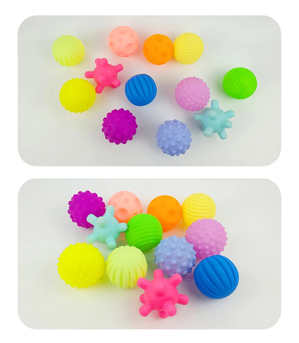 6 Stück strukturierte Multi-Ball-Set entwickeln taktile Sinne Spielzeug Baby Touch Hand Ball Spielzeug Training Ball Massage weiche Bälle Kinder Geschenke