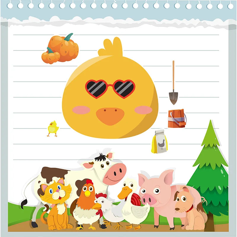 6-Blatt Bauernhof-Tieraufkleber – Kreatives DIY-Spielzeug für kleine Tierfreunde!