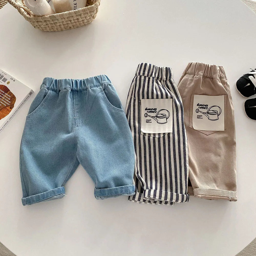 Unifarbene Hose – Bequeme Freizeithose für Kinder mit elastischem Bund