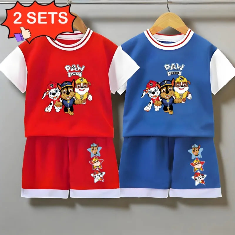 PAW PATROL Sport-Set für Jungen – Atmungsaktives T-Shirt & Shorts für den Sommer