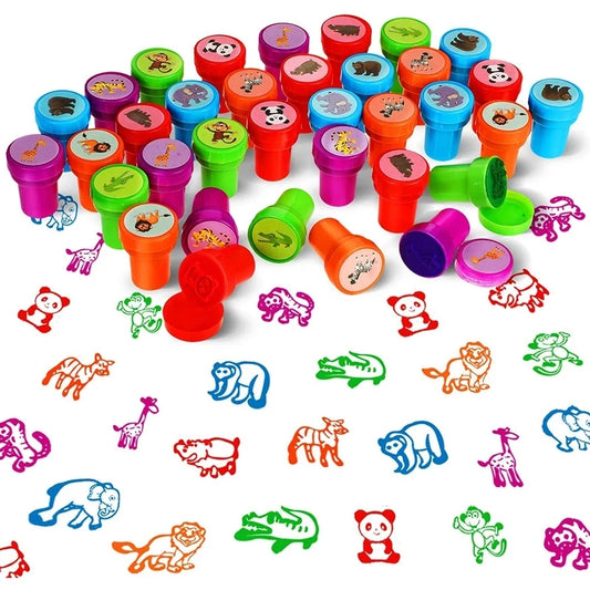 10 Stück bunte Kinder-Stempel – Kreatives Basteln, Malen & Dekorieren für kleine Künstler!