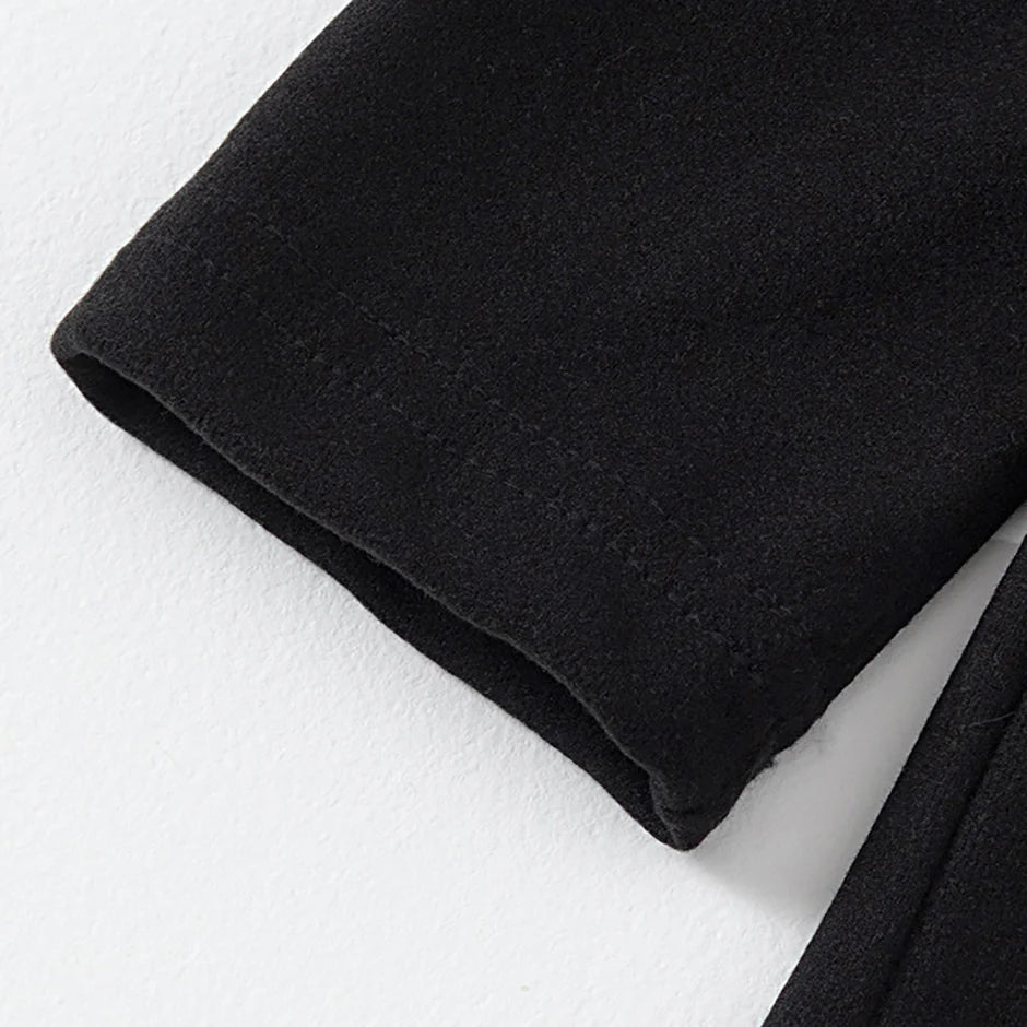 Unisex Langarm-T-Shirt mit mittelhohem Kragen  – Schlichtes Basic für Herbst und Winter auch im 3er Pack