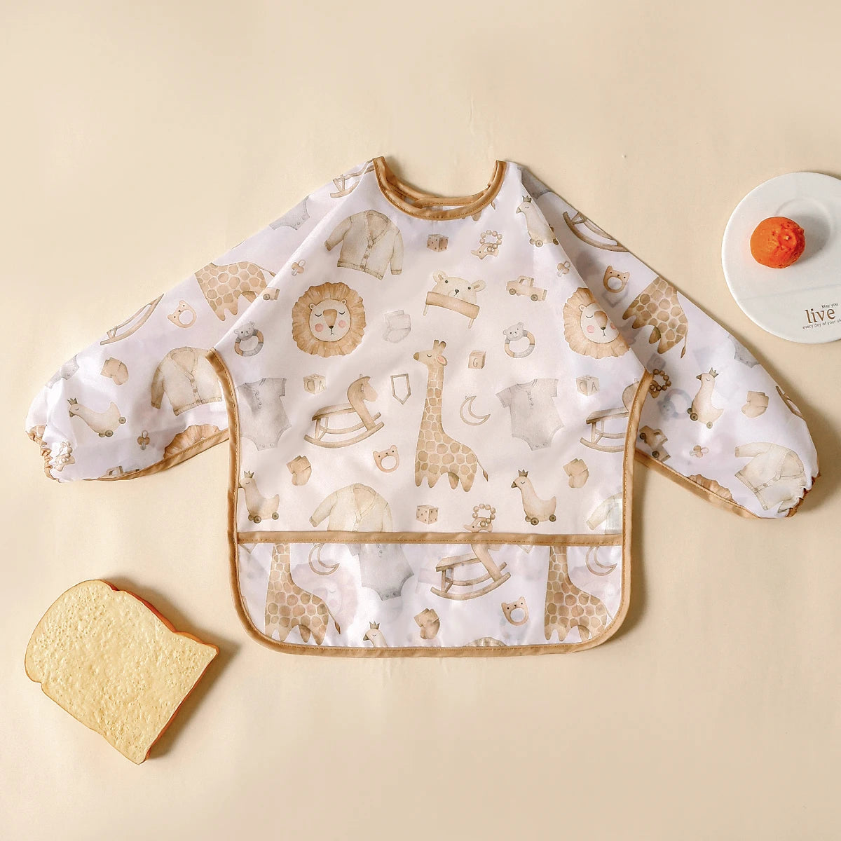 Elinfant Baby / Kleinkind Langarm-Lätzchen – Das praktische All-in-One Wasserdichte Lätzchen für Babys!