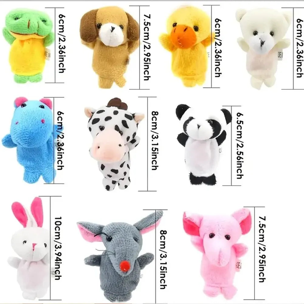 10er Set Tier Fingerpuppen – Fantasievolles Spiel & Frühe Bildung für Kinder