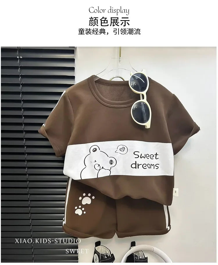 Gestreiftes Sommer-Set für Kinder – Kurzarm-Shirt & Shorts