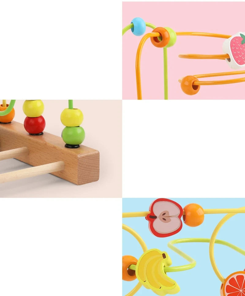 Montessori Holz Achterbahn & Perlenlabyrinth – Das clevere Lernspielzeug für kleine Mathe-Entdecker!
