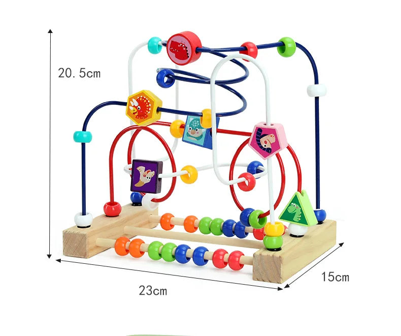 Montessori Holz Achterbahn & Perlenlabyrinth – Das clevere Lernspielzeug für kleine Mathe-Entdecker!