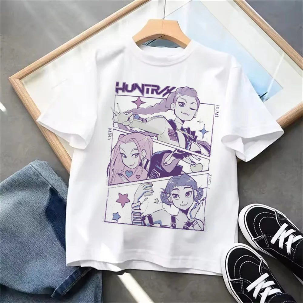 "Kpop Demon Hunters" T-Shirt – Lässiges Sommer-T-Shirt für Kinder