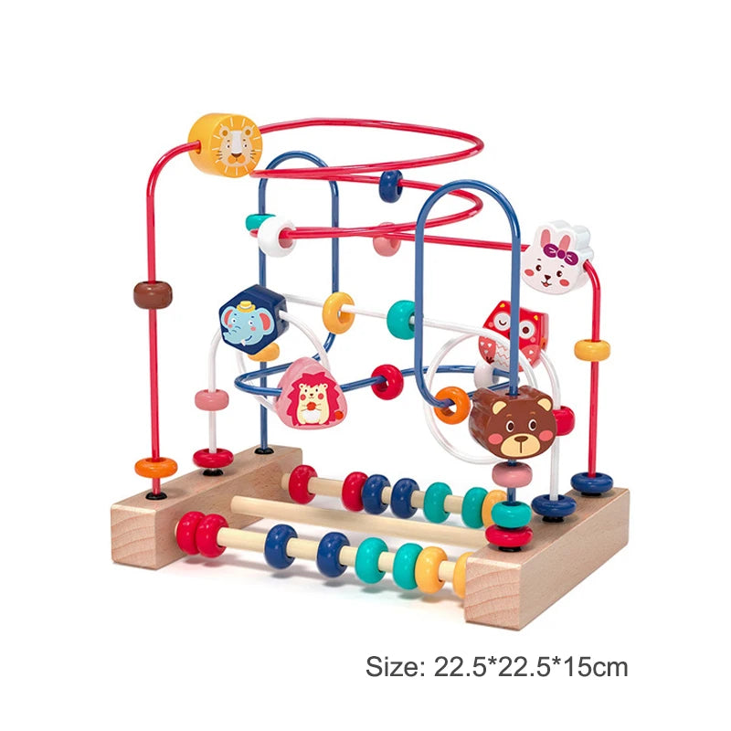 Montessori Holz Achterbahn & Perlenlabyrinth – Das clevere Lernspielzeug für kleine Mathe-Entdecker!