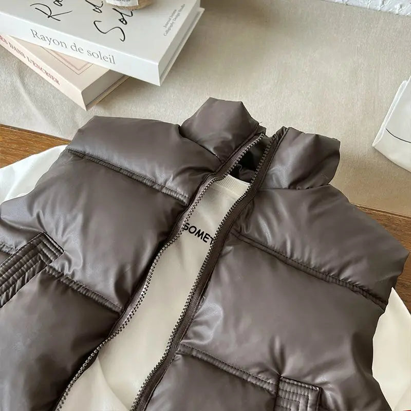Unisex Kinder-Daunenweste – Warme Steppweste für Herbst und Winter