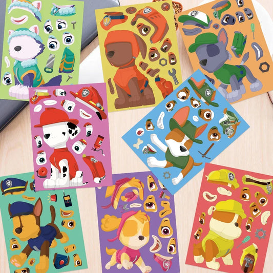 Paw Patrol Make-a-Face Puzzle & Aufkleber ( 8/16/48 Blatt – Mega Spaß für Kinder mit Chase, Skye & Co.!