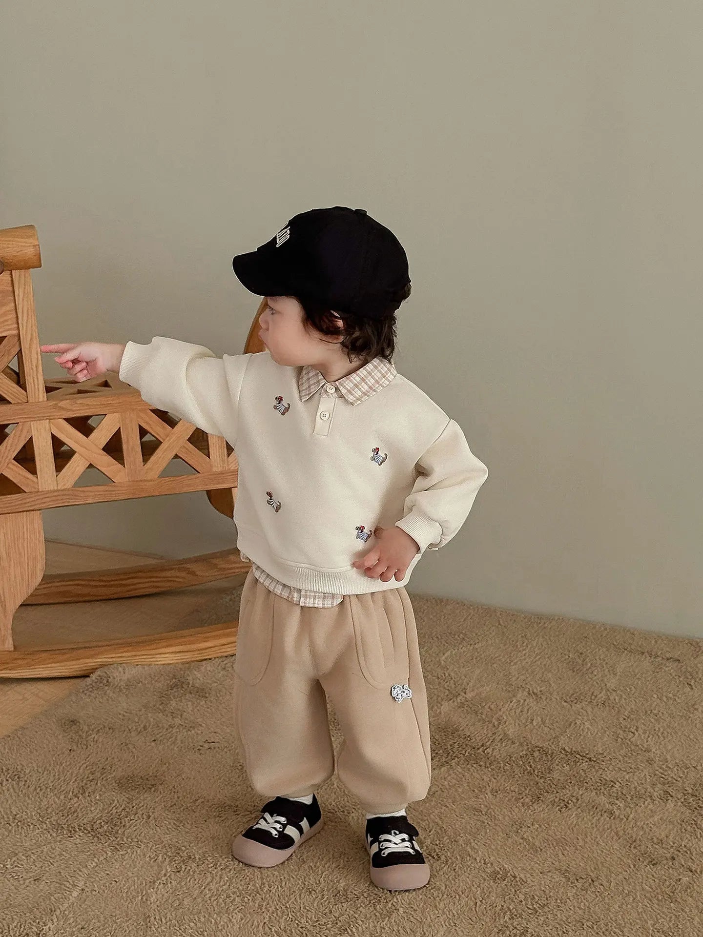 Two-Piece-Pullover für Jungen – Cartoon-Hoodie für den Herbst