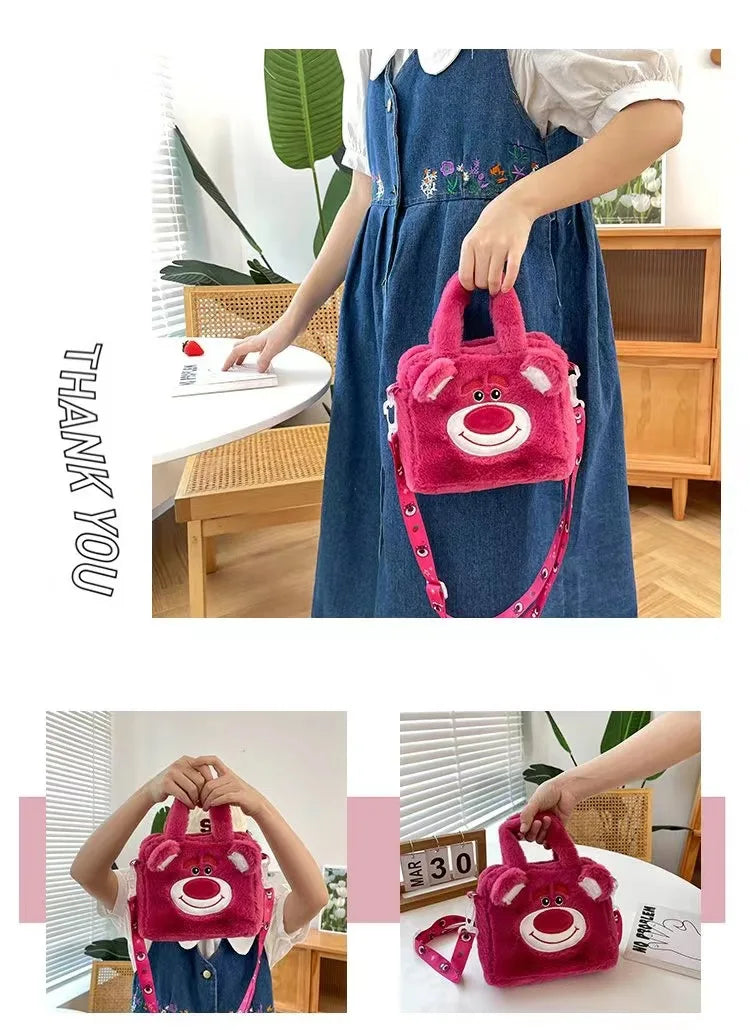 Hello Kitty Sanrio Kawaii Plüsch-Tasche – Tragbare Umhängetasche, Kosmetiktasche & Geschenk für Mädchen & Damen