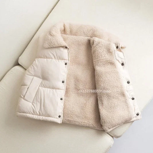 Warme Weste für Jungen & Mädchen – Ärmellose Jacke mit Kapuze