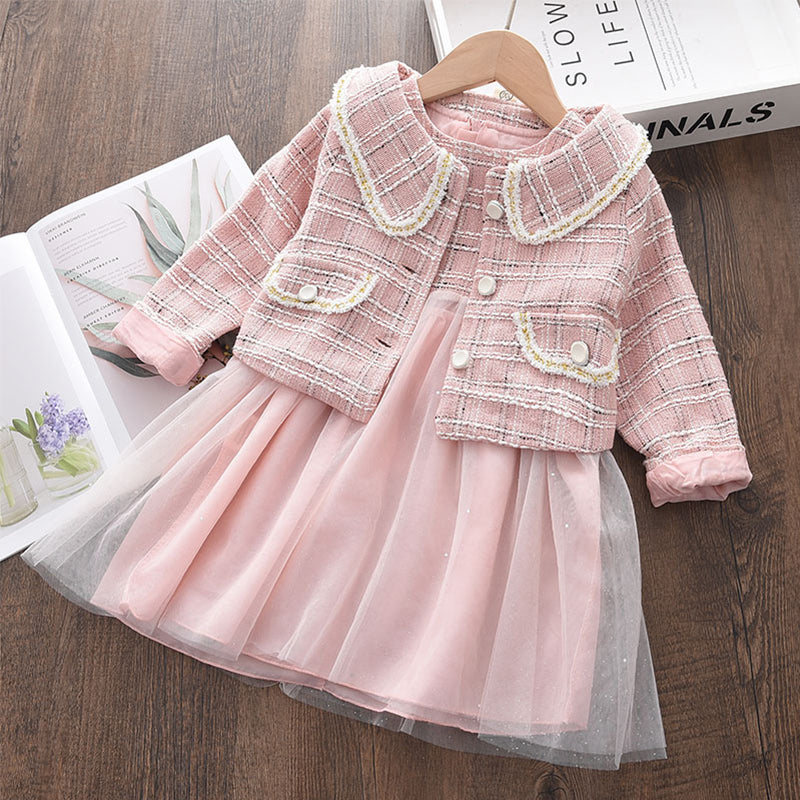 Bear Leader Prinzessinnen-Outfit – 2-teiliges Set aus Kleid und Mantel für den Winter