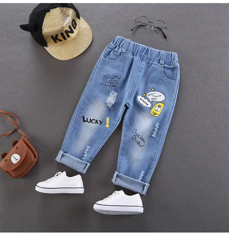 Lässige Jeans für Jungen – Stretch-Denim mit elastischem Bund
