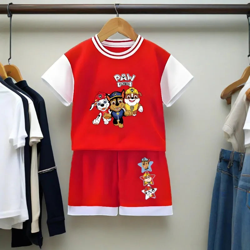 PAW PATROL Sport-Set für Jungen – Atmungsaktives T-Shirt & Shorts für den Sommer