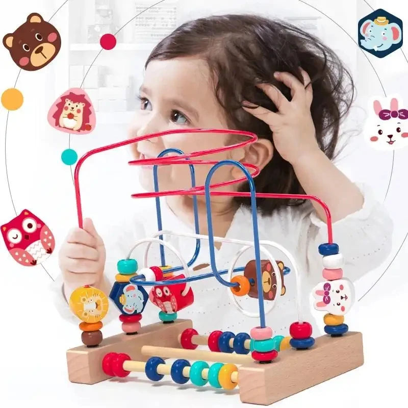 Montessori Holz Achterbahn & Perlenlabyrinth – Das clevere Lernspielzeug für kleine Mathe-Entdecker!
