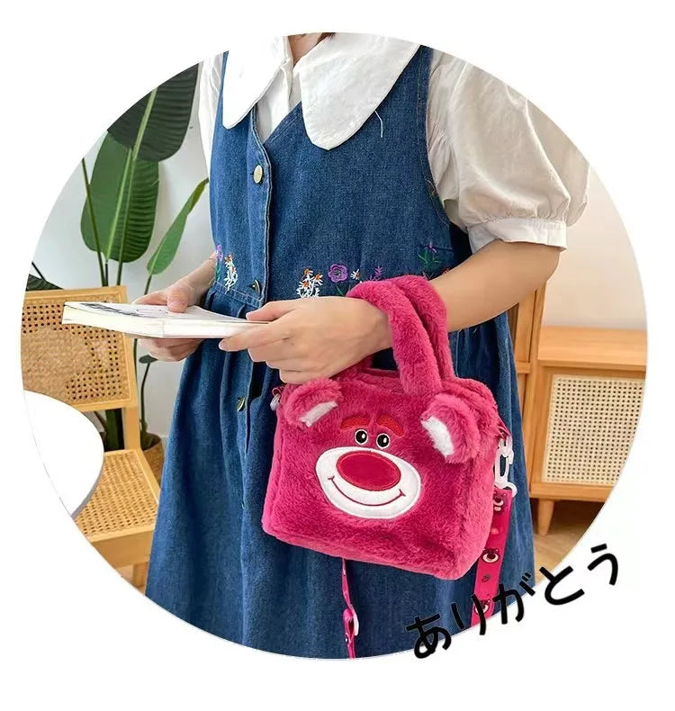 Hello Kitty Sanrio Kawaii Plüsch-Tasche – Tragbare Umhängetasche, Kosmetiktasche & Geschenk für Mädchen & Damen